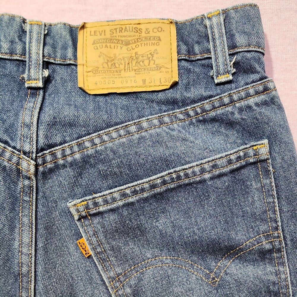 Vintage Levi's 505 orange tab Made in the USA jeans